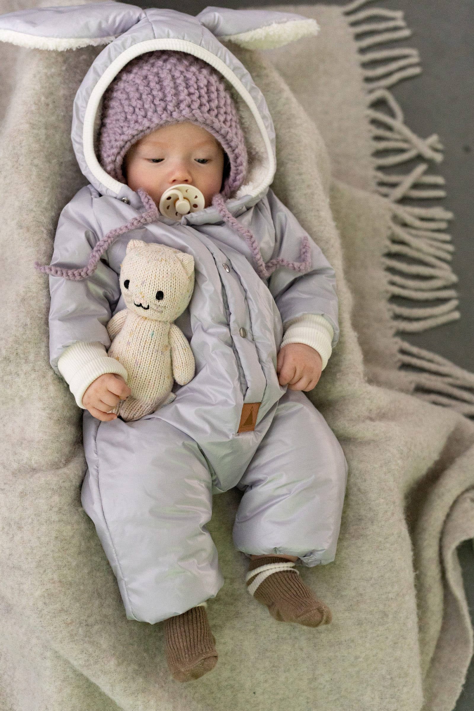 Zezuzulla – Talvihaalari teddyvuorella vauvoille ja lapsille – pupu Zezuzulla - Talvihaalari teddyvuorella vauvoille ja lapsille - pupu - Image 4