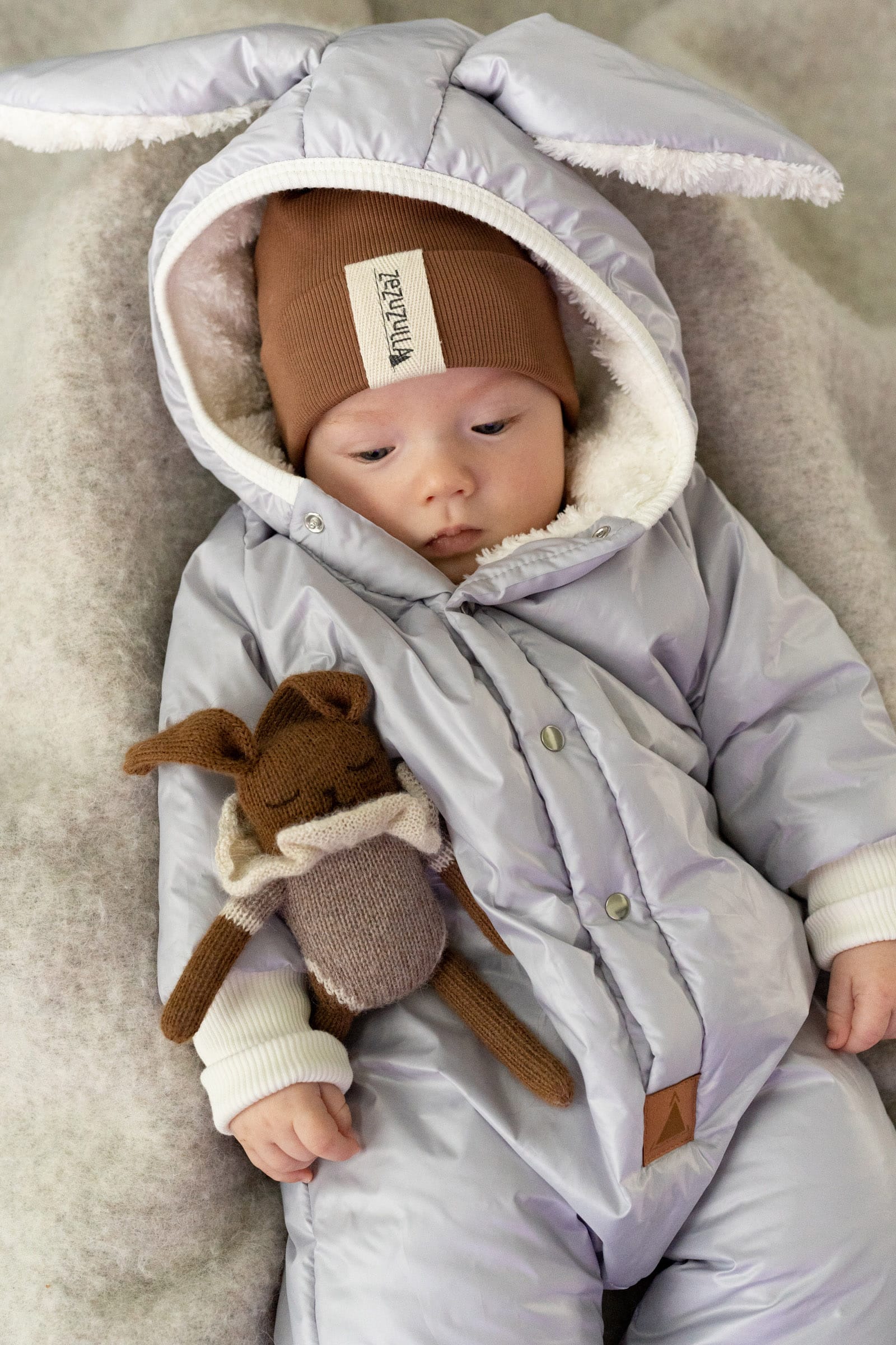 Zezuzulla – Talvihaalari teddyvuorella vauvoille ja lapsille – pupu Zezuzulla - Talvihaalari teddyvuorella vauvoille ja lapsille - pupu - Image 2